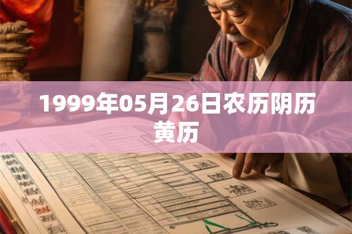 1999年05月26日农历阴历黄历