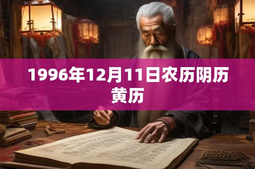 1996年12月11日农历阴历黄历