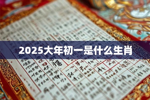 2025大年初一是什么生肖