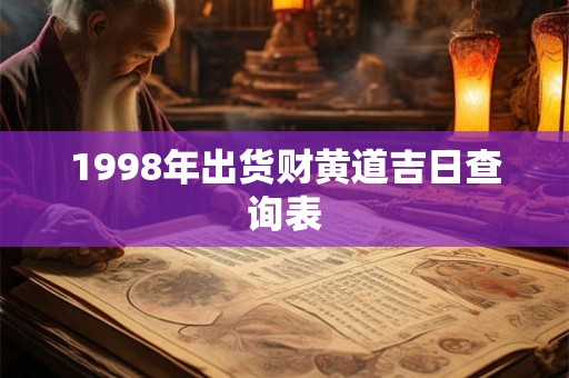 1998年出货财黄道吉日查询表