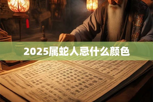2025属蛇人忌什么颜色