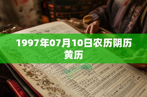 1997年07月10日农历阴历黄历