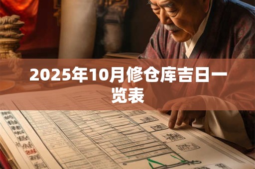 2025年10月修仓库吉日一览表