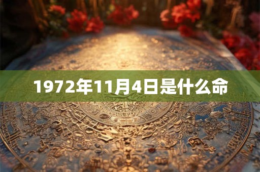 1972年11月4日是什么命