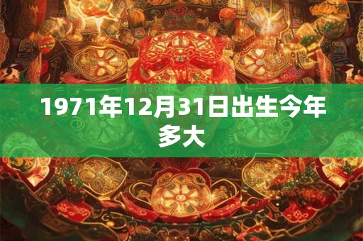 1971年12月31日出生今年多大