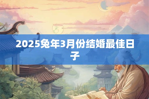 2025兔年3月份结婚最佳日子