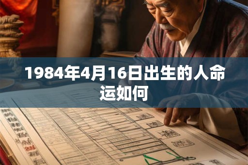 1984年4月16日出生的人命运如何