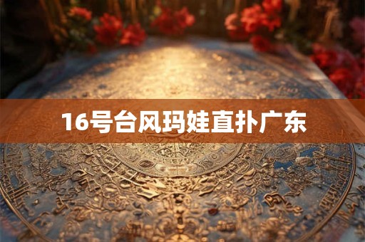 16号台风玛娃直扑广东