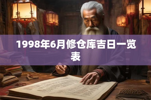 1998年6月修仓库吉日一览表