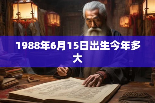 1988年6月15日出生今年多大