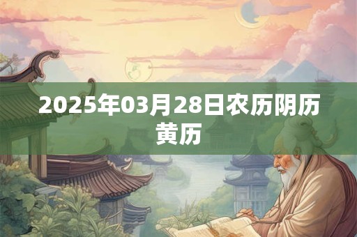 2025年03月28日农历阴历黄历
