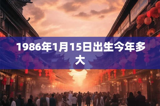 1986年1月15日出生今年多大
