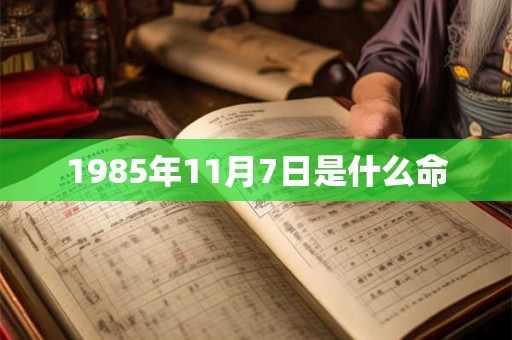 1985年11月7日是什么命