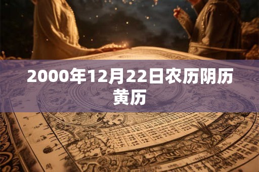 2000年12月22日农历阴历黄历