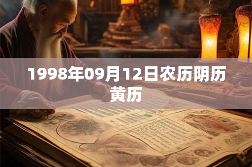 1998年09月12日农历阴历黄历