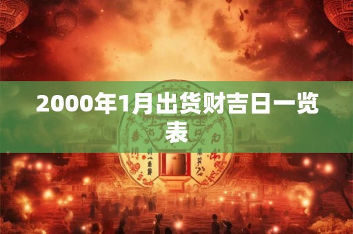 2000年1月出货财吉日一览表