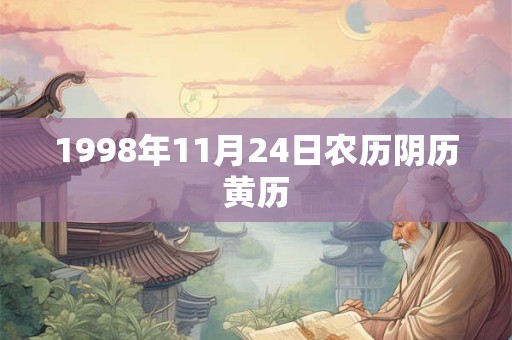 1998年11月24日农历阴历黄历
