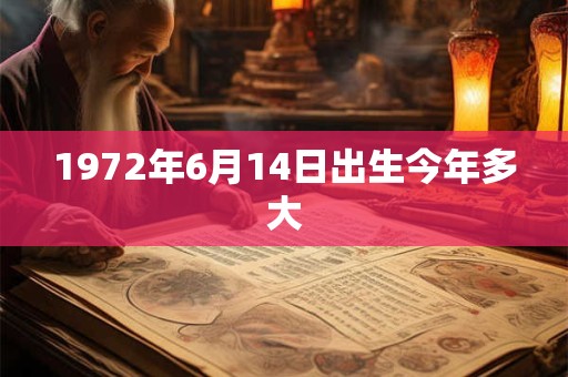 1972年6月14日出生今年多大