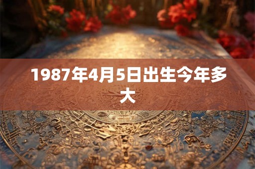 1987年4月5日出生今年多大