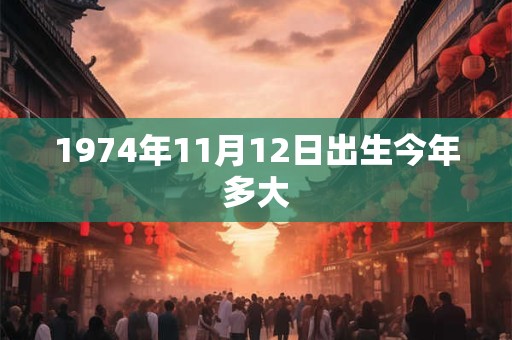 1974年11月12日出生今年多大