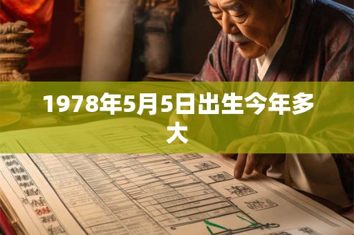 1978年5月5日出生今年多大
