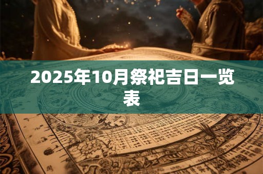 2025年10月祭祀吉日一览表