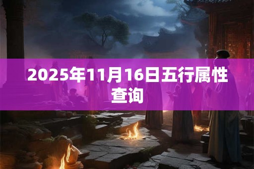2025年11月16日五行属性查询