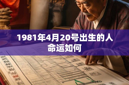 1981年4月20号出生的人命运如何