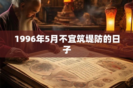 1996年5月不宜筑堤防的日子
