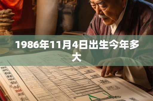 1986年11月4日出生今年多大