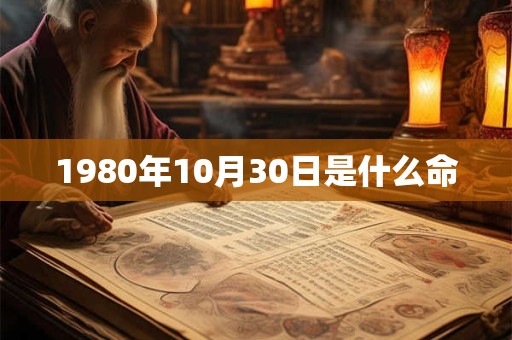 1980年10月30日是什么命