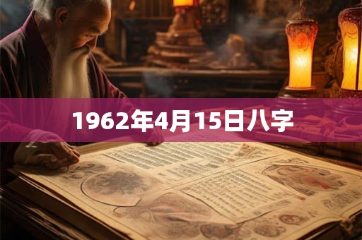 1962年4月15日八字