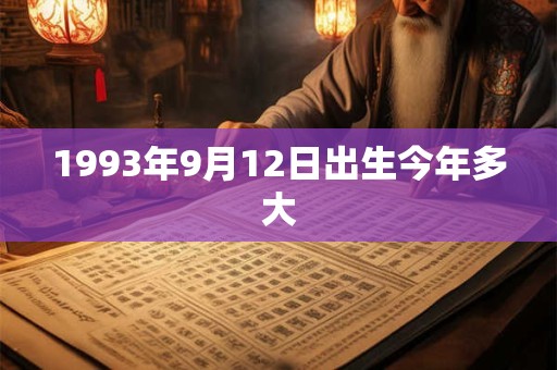 1993年9月12日出生今年多大