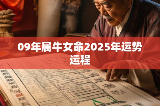 09年属牛女命2025年运势运程