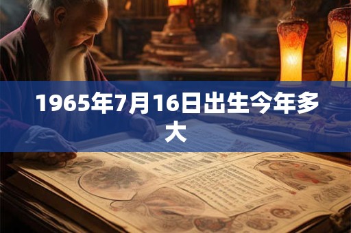 1965年7月16日出生今年多大