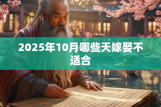 2025年10月哪些天嫁娶不适合