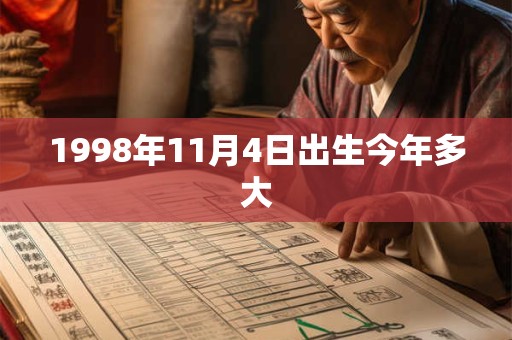 1998年11月4日出生今年多大