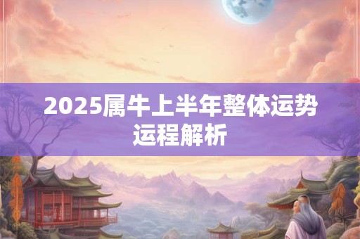 2025属牛上半年整体运势运程解析