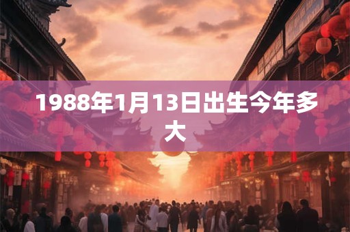 1988年1月13日出生今年多大