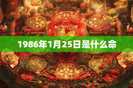 1986年1月25日是什么命