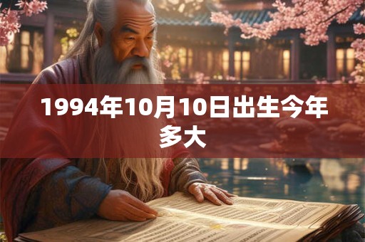 1994年10月10日出生今年多大 1994年10月10日出生今年多大