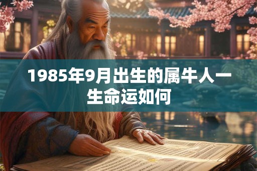 1985年9月出生的属牛人一生命运如何