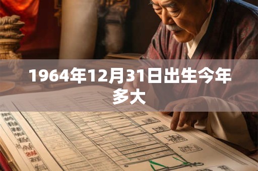 1964年12月31日出生今年多大