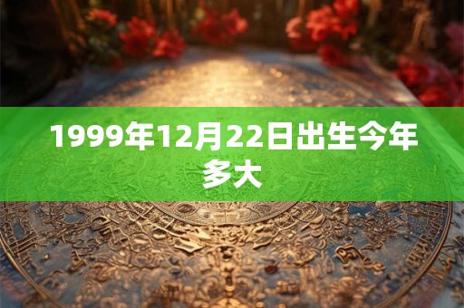 1999年12月22日出生今年多大