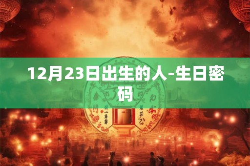 12月23日出生的人-生日密码
