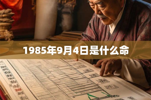 1985年9月4日是什么命