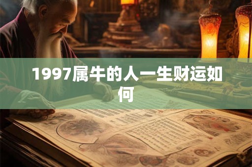 1997属牛的人一生财运如何