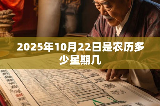 2025年10月22日是农历多少星期几