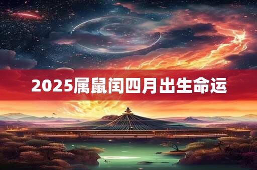 2025属鼠闰四月出生命运