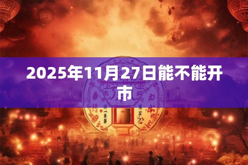 2025年11月27日能不能开市